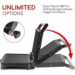 PIASTRA PER PANINI TOAST BISTECCHIERA TOSTAPANE 1800W GRIGLIA GRILL SANDWICH -Sconto Weber || Campingaz || OUTSUNNY in Italia 50828406 4