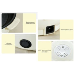 Padella Elettrica Teglia Antiaderente Antiscottatura Riscaldante Cucina KF-A022 -Sconto Weber || Campingaz || OUTSUNNY in Italia 50898354 3