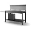 Tavolo Su Ruote Con Credenza Per Plancha, Acciaio Nero E Grigio Forge Adour -Sconto Weber || Campingaz || OUTSUNNY in Italia 51659022 1