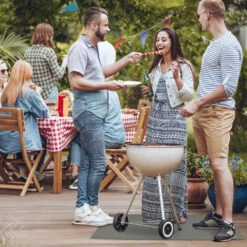 Relaxdays Tappeto Per Barbecue, Protezione Pavimento, Tappetino 90x120 Cm, Griglia A Gas O Carbone, Balcone, Nero -Sconto Weber || Campingaz || OUTSUNNY in Italia 51982768 3