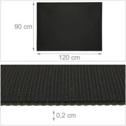 Relaxdays Tappeto Per Barbecue, Protezione Pavimento, Tappetino 90x120 Cm, Griglia A Gas O Carbone, Balcone, Nero -Sconto Weber || Campingaz || OUTSUNNY in Italia 51982768 4