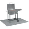 Relaxdays Tappeto Per Barbecue, Tappetino Ignifugo, Protezione Pavimento Sotto Grill BBQ, Esterno, 150x100 Cm, Argento -Sconto Weber || Campingaz || OUTSUNNY in Italia 51983270 1