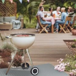 Relaxdays Tappeto Per Barbecue, Tappetino Ignifugo, Protezione Pavimento Sotto Grill BBQ, Esterno, 150x100 Cm, Argento -Sconto Weber || Campingaz || OUTSUNNY in Italia 51983270 3