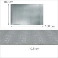 Relaxdays Tappeto Per Barbecue, Tappetino Ignifugo, Protezione Pavimento Sotto Grill BBQ, Esterno, 150x100 Cm, Argento -Sconto Weber || Campingaz || OUTSUNNY in Italia 51983270 4