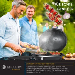 KESSER® Barbecue Elettrico 2in1 Barbecue Da Tavolo - Barbecue Con Coperchio E Piedistallo 2400 Watt Max Pieghevole Termometro Rivestimento Antiaderente Piastra Della Griglia Ripiani Di Appoggio -Sconto Weber || Campingaz || OUTSUNNY in Italia 51985399 4