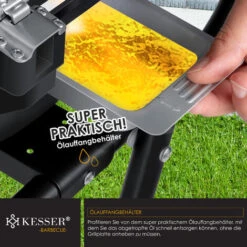 KESSER® Barbecue Elettrico 2in1 Barbecue Da Tavolo - Barbecue Con Coperchio E Piedistallo 2400 Watt Max Pieghevole Termometro Rivestimento Antiaderente Piastra Della Griglia Ripiani Di Appoggio -Sconto Weber || Campingaz || OUTSUNNY in Italia 51985399 5