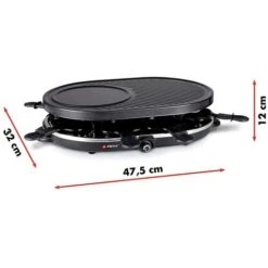 Alpina Raclette Barbecue Grill 1200W Piastra Elettrica Ghisa Antiaderente Da Tavolo -Sconto Weber || Campingaz || OUTSUNNY in Italia 53494753 4