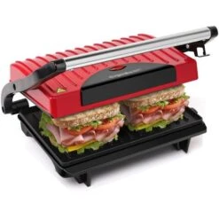 PIASTRA ELETTRICA PER PANINI GRILL SANDWICH 750W ROSSO AIGOSTAR -Sconto Weber || Campingaz || OUTSUNNY in Italia 53598307 2