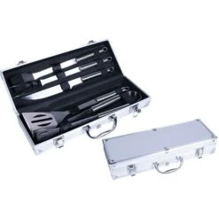 Set Valigetta Accessori Utensili Barbecue BBQ Forchettone Pinza Spatola Coltello -Sconto Weber || Campingaz || OUTSUNNY in Italia 54254679 3