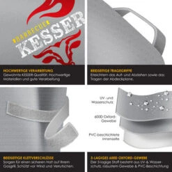 KESSER® Copertura Per Griglia Per Barbecue Premium Copertura Per Grill A Gas Cappa Grigliata Resistente Alle Intemperie - Per Weber, Brinkmann, Char Copertura Protettiva Per Griglia Copertura Protetti -Sconto Weber || Campingaz || OUTSUNNY in Italia 55013850 4