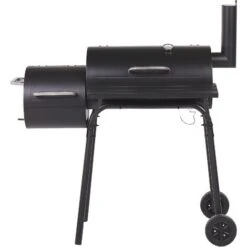 Barbecue A Carbonella Con Coperchio Rotelle E Affumicatore Termometro Nero Katla -Sconto Weber || Campingaz || OUTSUNNY in Italia 55739326 5