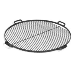 Barbecue Griglia In Acciaio Naturale Da 60 Cm Con 4 Maniglie