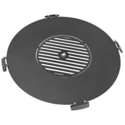 Barbecue Piastra Grill Da 78 Cm Per Braciere Con Griglia Da 36 Cm E 4 Manici