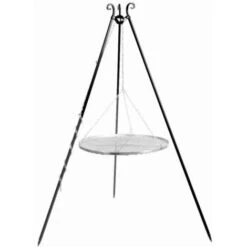 Barbecue Treppiede Da 180 Cm Con Griglia In Acciaio Inox Da 60 Cm