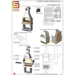 Barbecue In Muratura Modello Columbia 88x58xh.197 Cm - Solo Carbonella -Sconto Weber || Campingaz || OUTSUNNY in Italia 59482300 3