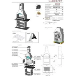 Barbecue In Muratura Modello Maribor, 114x64xh.212,5 Utilizzabile Legna O Carbonella -Sconto Weber || Campingaz || OUTSUNNY in Italia 59505171 3