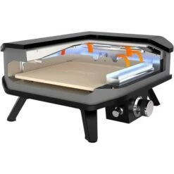 COZZE Forno Per Pizza A Gas 13' Con Term. Fino A 400°, 34 X 34 Cm, Facilmente Trasportabile Con Pietra Refrattaria -Sconto Weber || Campingaz || OUTSUNNY in Italia 59685237 4
