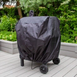 BBQ Barbecue Affumicatore Barbeque Da Giardino Carbonella Forno Regolabile Con 4 Ventole Termometro Ripiani Laterali Ganci Apribottiglie Ruote Copertura Antipioggia Spazzola Metallica - XL -Sconto Weber || Campingaz || OUTSUNNY in Italia 59952671 3