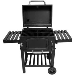 BBQ Barbecue Affumicatore Barbeque Da Giardino Carbonella Forno Regolabile Con 4 Ventole Termometro Ripiani Laterali Ganci Apribottiglie Ruote Copertura Antipioggia Spazzola Metallica - XL -Sconto Weber || Campingaz || OUTSUNNY in Italia 59952671 4