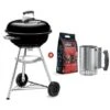 BARBECUE A CARBONE CLASSIC NERO CON PACCO BRICCHETTI DA 2KG E CIMINIERA ACCENSIONE OMAGGIO - COMPACT KETTLE 47CM WEBER -Sconto Weber || Campingaz || OUTSUNNY in Italia 60562272 1