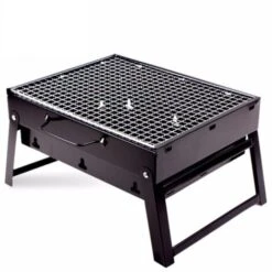 Trade Shop - Barbecue Portatile A Carbonella Per Grigliate Carne Pesce Verdure 20x35x27 Cm