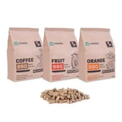 VONROC Pellet Di Legno Per Barbecue. 3 Kg. Sapori Esotici Misti. Arancia, Caffè, Frutti Tropicali