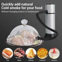 SOEKAVIA Infusione Portatile Di Fumo Fresco Per Migliorare Il Gusto Pistola Fumogena Pistola Fumogena Per Carne Portatile Con Trucioli Di Legno Per Alimenti, Carne, Formaggio -Sconto Weber || Campingaz || OUTSUNNY in Italia 67315053 2