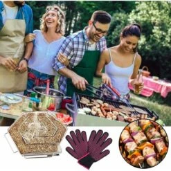 LTS FAFA Generatore Di Fumo Freddo Generatore Di Fumo Freddo Esagonale In Acciaio Inox Con 1 Paio Di Guanti Grill Per Bollitore, Barbecue, Forno Affumicatore, 22,5 X 21,5 X 5,0 Cm -Sconto Weber || Campingaz || OUTSUNNY in Italia 67411229 5