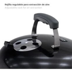 Barbecue A Carbone Portatile Da Tavolo Kekai Tahoe 37x37x44 Cm Coperchio Con Sistema Di Trasporto E Bloccaggio Smaltato Nero -Sconto Weber || Campingaz || OUTSUNNY in Italia 69347070 5