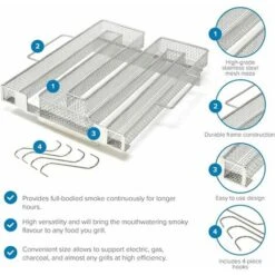 GroupM ITBacon M Tipo B Con Cestello In Rete Affumicata Barbecue In Acciaio Inox Piastra In Rete Materiale Ispessito -Sconto Weber || Campingaz || OUTSUNNY in Italia 69489625 2