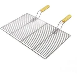 Griglia Rettangolare Per BBQ 60x40 Cm In Acciaio Inox Con Manici Per Grill A Gas, A Sfera Ecc