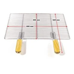 Griglia Rettangolare Per BBQ 60x40 Cm In Acciaio Inox Con Manici Per Grill A Gas, A Sfera Ecc -Sconto Weber || Campingaz || OUTSUNNY in Italia 69645200 4