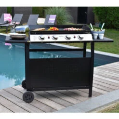 Griglia A Gas VALENCIA - 4 Bruciatori 10kW + Carrello -Sconto Weber || Campingaz || OUTSUNNY in Italia 70592471 5