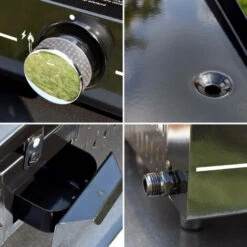 Piastra A Gas MÉRIDA 3 Bruciatori 6 KW Nero -Sconto Weber || Campingaz || OUTSUNNY in Italia 70592472 3