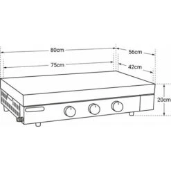 Cook'in Garden - Griglia A Gas In Ghisa FINESTA - 3 Bruciatori -Sconto Weber || Campingaz || OUTSUNNY in Italia 70592549 4