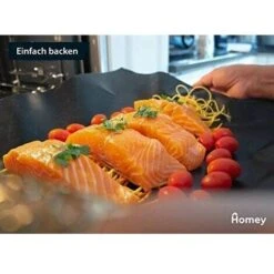 Tappetino Per Barbecue X5 - Set Di 5 Tappetini Per Griglia XL 50x40 Cm Riutilizzabili Antiaderenti - Fogli Per Forno A Gas Barbecue Elettrico Carbone Legna Microonde Silicone - Nero -Sconto Weber || Campingaz || OUTSUNNY in Italia 70835887 5