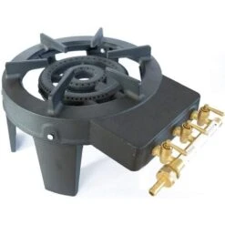 FORNELLONE A GAS IN GHISA BRUCIATORE A 3 CORONA ALIMENTAZIONE GPL PAPILLON