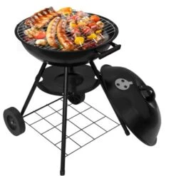 WOLTU Barbecue A Carbonella Portatile Grill Rotonda Griglia A Carbone Con Ruote