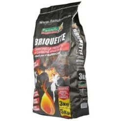 1PZ CARBONE VEGETALE PER GRILL 'BRIQUETTE' KG 3 CA.