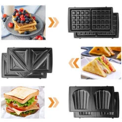 Piastra Elettrica Antiaderente 7in1 750W Waffle Tostapane Tostiera Toast ToSK907 -Sconto Weber || Campingaz || OUTSUNNY in Italia 85755476 4