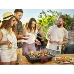 Tefal, BG90E5 Easygrill Adjust, Barbecue Elettrico Da Tavolo, 2300 Watt, Superficie Grill 720 Cm², Facile Da Pulire, Nero/bordeaux -Sconto Weber || Campingaz || OUTSUNNY in Italia 86329312 2