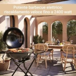 Barbecue Elettrico BBQ-9493 SUNTEC Utilizzo All’esterno Come Barbecue Autonomo O Da Tavolo Barbecue Per Balcone, Terrazza, Giardino E Campeggio Barbecue Elettrici Max. 2400 Watt Telaio Mobile -Sconto Weber || Campingaz || OUTSUNNY in Italia 86640669 3
