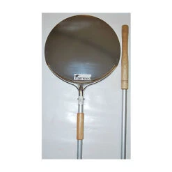 PALA PIZZA FORNO IN ALLUMINIO MANICO IN LEGNO MAXI TONDA 40 CM GRANDE PIZZE PALE