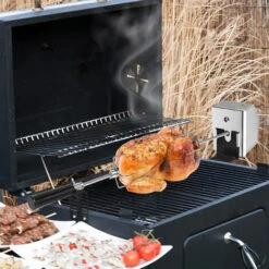 Barbecue Elettrici Set Di Spiedo Per Carne BBQ In Acciaio Inox 107cm Morsetto Per Carne BBQ Con Motore Incl. Aghi Per Carne, 220V - 240V HENGMEI -Sconto Weber || Campingaz || OUTSUNNY in Italia 88136445 5
