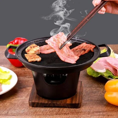 MINKUROW Mini Bbq Grill Stick Proof Smokeless Japanese Tabletop Grill Indoor Piccolo Barbecue Pot Famiglia Coreana Barbecue Poêle Portatile Barbecue Da Tavolo Grill Versare Campeggio Pique-Nique 7 MINKUROW Mini Bbq Grill Stick Proof Smokeless Japanese Tabletop Grill Indoor Piccolo Barbecue Pot Famiglia Coreana Barbecue Poêle Portatile Barbecue Da Tavolo Grill Versare Campeggio Pique-Nique - immagine 5