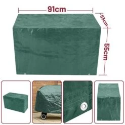 PrixPrime - Copertura Impermeabile Verde Per Barbecue 91x53x55 Cm -Sconto Weber || Campingaz || OUTSUNNY in Italia 90821215 3