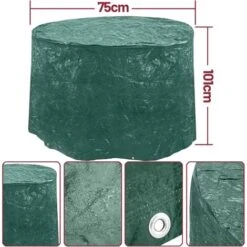 PrixPrime - Copertura Impermeabile Verde Per Barbecue 75x75x101 Cm -Sconto Weber || Campingaz || OUTSUNNY in Italia 90821724 3