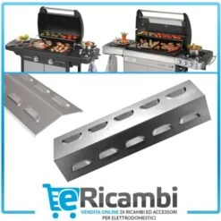 Accessorio Per Barbecue Campingaz, Diffusore Di Calore 5010001598, Dimensioni 38,7 X 11,7 Cm, Per Modelli Serie 3 E 4, Ricambio Barbecue Campingaz