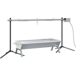 Set Griglia E Vassoio Barbecue Automatico In Acciaio Inox VidaXL