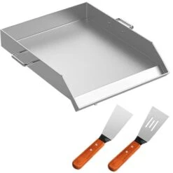 VEVOR Griglia Barbecue In Acciaio Al Carbonio Rettangolare Con Supporto Da Terra 63,5 X 43,1 Cm, Griglia BBQ Carne Pesce Salsicce A Carbone Pellet Di Legno Da Cortile Giardino Campeggio Uso Esterno